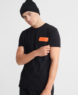 Superdry Core Logo Black Out Férfi Pólók Fekete | BHIYU1782